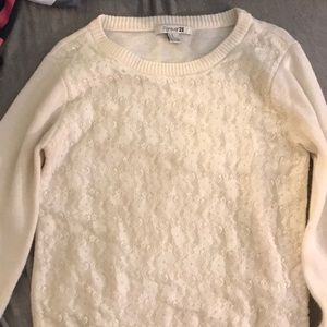 White lace sweater